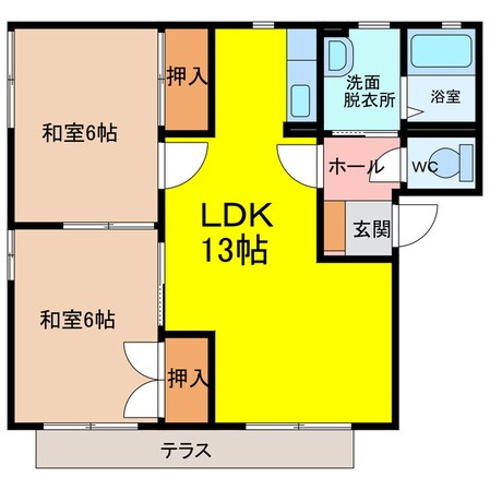 フレグランスふくちの物件間取画像